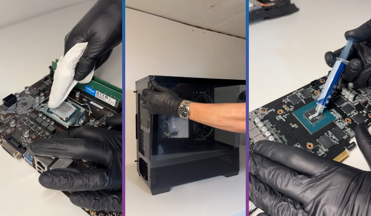 Wärmeleitpaste-Tausch an CPU und Grafikkarte mit Reinigung
