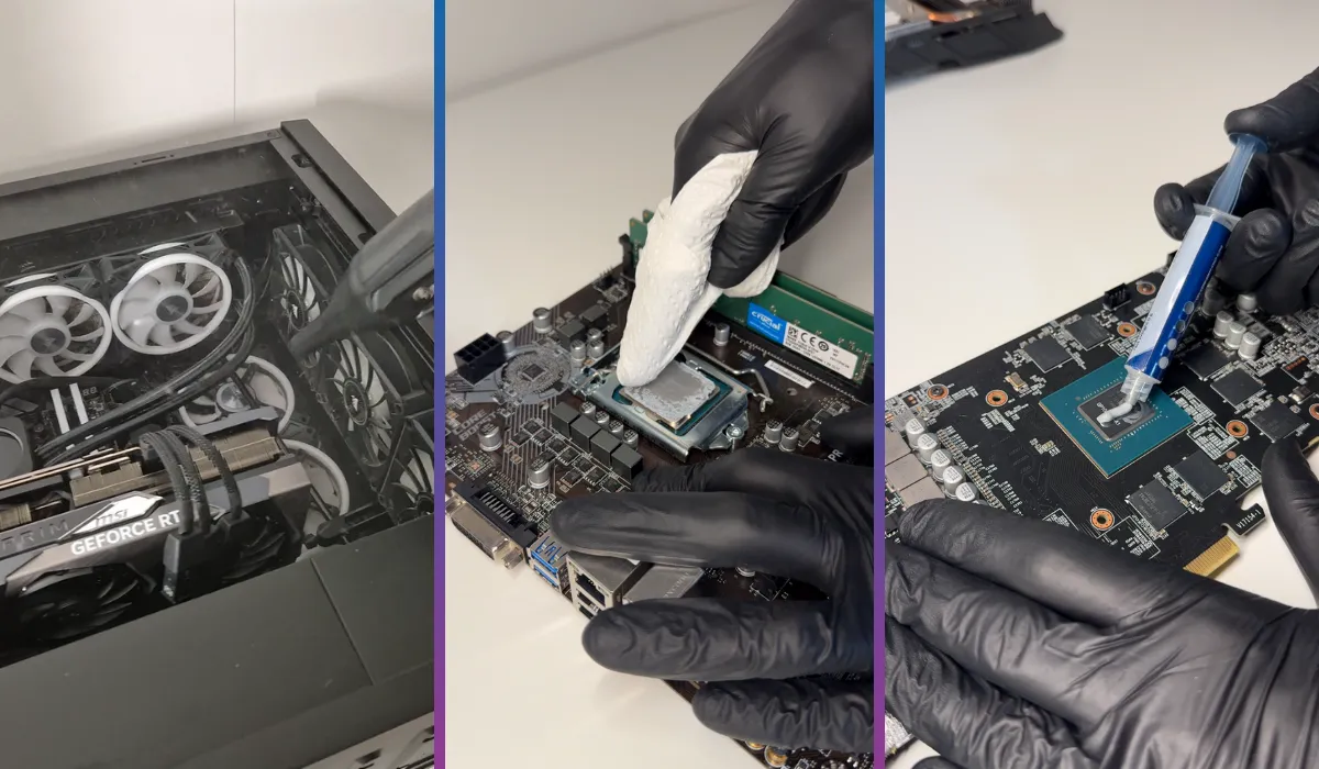 Staubreinigung und Wärmeleitpaste-Tausch an einem PC